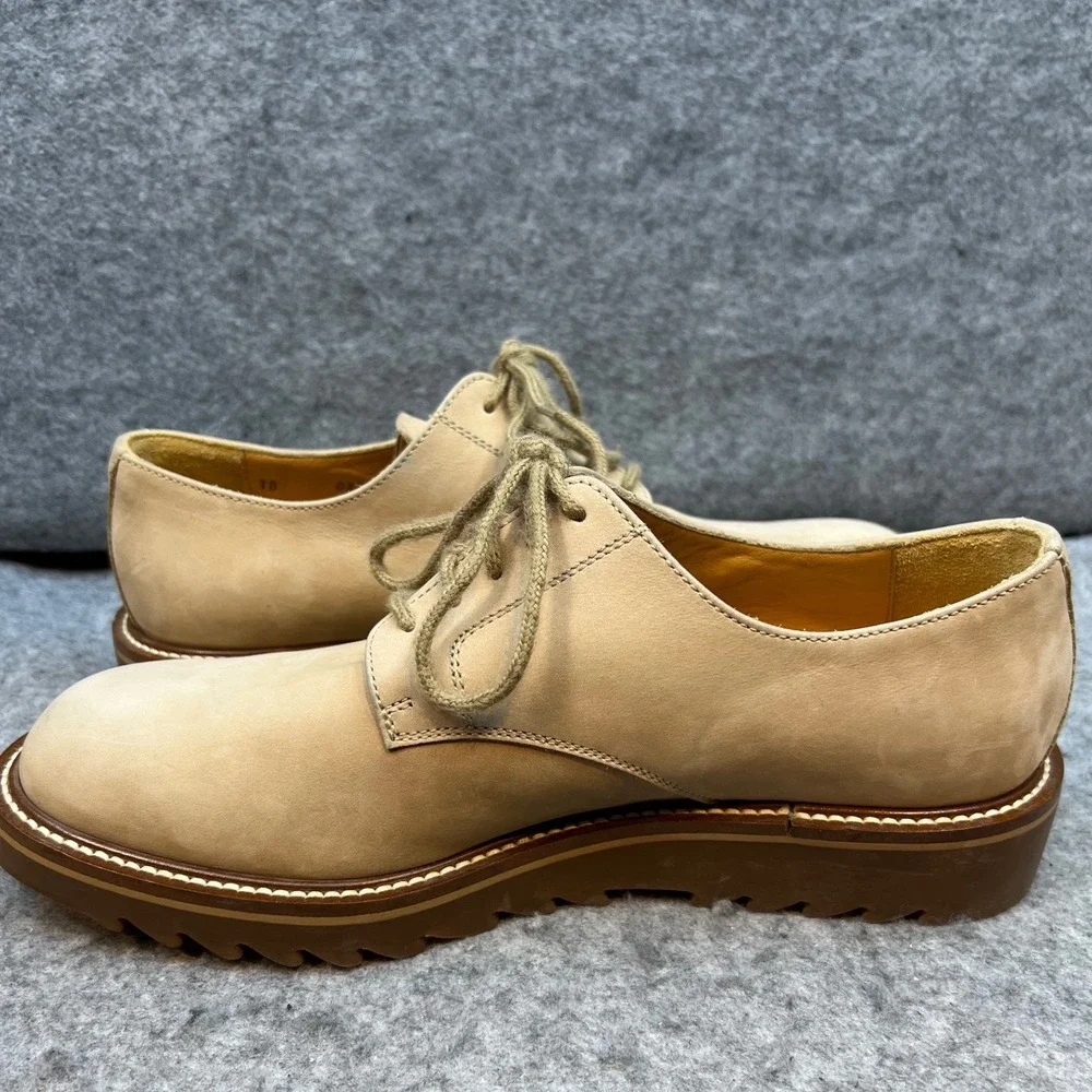 Tommy Bahama Oxfords Dress Shoes Made in Italy Leather Casual Tan Lace Up Mens 9